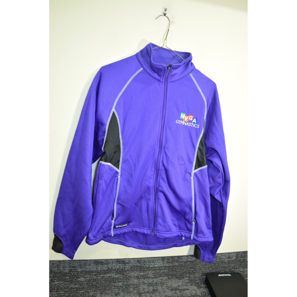 NVGA Northern Virginia Gymnastics Purple Full Zip Athletic Jacket Womens M Coach